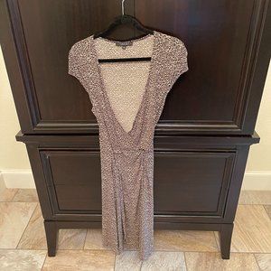 Laundry sleeveless faux wrap dress